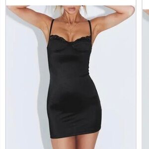 Motel black mini lace dress